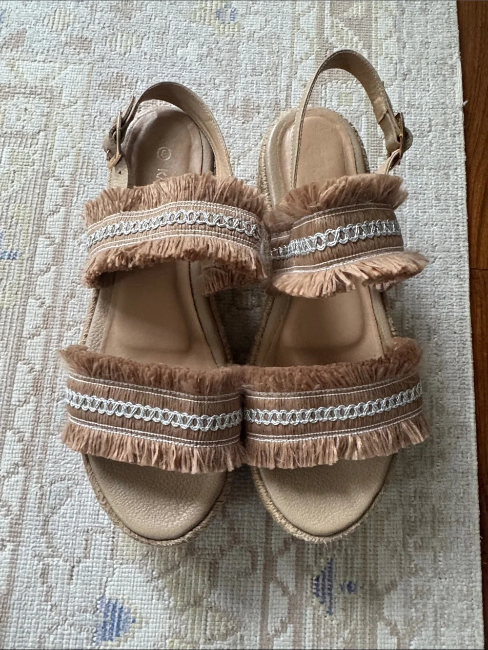 Anthropologie Kaanas Fiji Platform Sandals Size 8